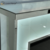 Новый дизайн WXMF-096 LED Серебряный матовый стеклянный зеркальный камин в гостиной с вставкой для помещения