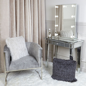 Venetian Dressing Styles VXin WXDL-106 Sparkle Silver Hollywood Mirror Набор столов для макияжа с 3-мя цветными лампочками