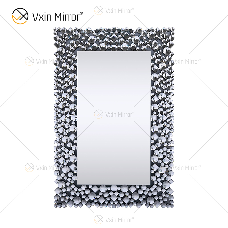 Высококачественный серебряный и коричневый современный хрустальный алмазный зеркальный консольный стол в прихожей