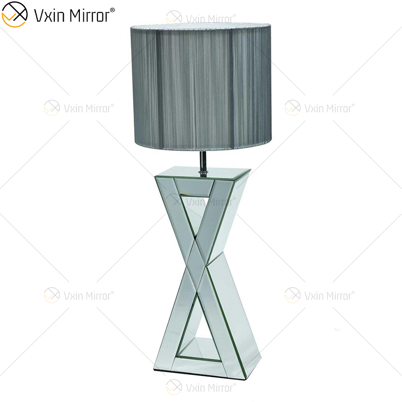 WXTL-004 Современная серебряная зеркальная лампа с абажуром для дробленого алмаза