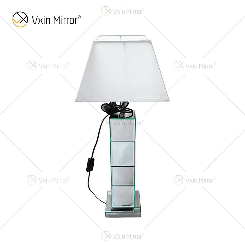 WXTL-004 Современная серебряная зеркальная лампа с абажуром для спальни