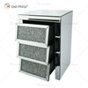 Vxin Mirror WXF-116 Silver Crystal Nightstand Bevel Зеркальная тумбочка с 3 ящиками для спальни