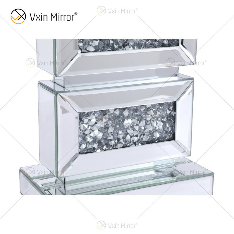 Заводская поставка WXTL-141 Современная серебряная акриловая светодиодная настольная зеркальная лампа для теплого света