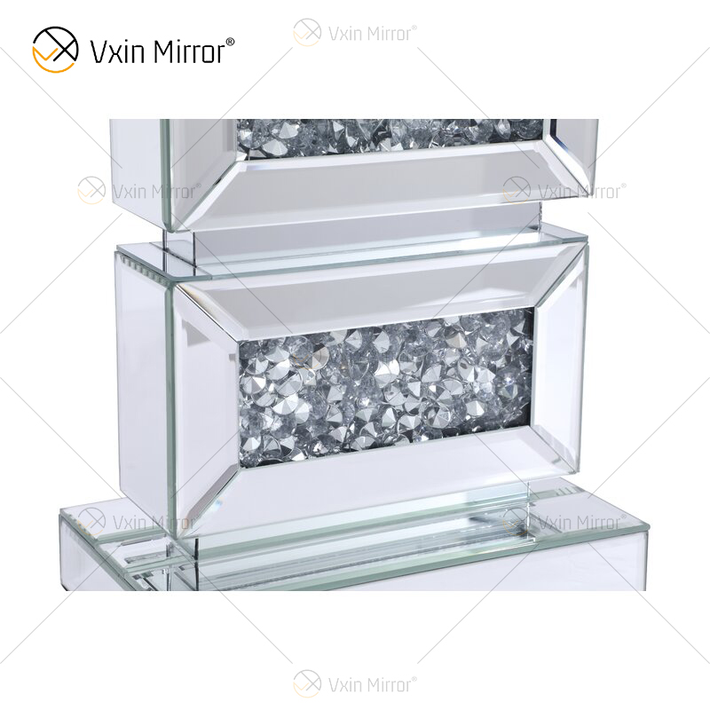 Заводская поставка WXTL-141 Современная серебряная акриловая светодиодная настольная зеркальная лампа для теплого света