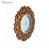 Зеркальные часы WXMC-085 Silver Wall Decor Элегантные хрустальные круглые часы