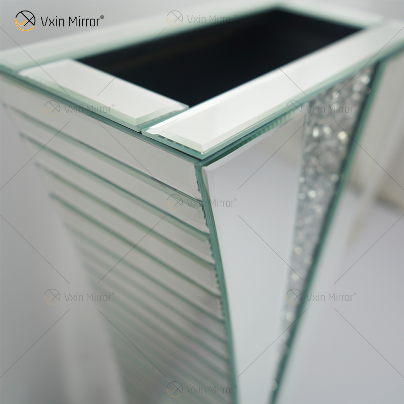 WXMV-004-1 Home Hotel Decor Внутренняя серебряная дробленая бриллиантовая зеркальная ваза с большими горшками для последователей Зеркальная ваза