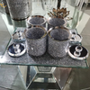 Упаковка высшего качества VX-01 Silver Home Decor Акриловые зеркальные стеклянные банки и бутылки с крышкой