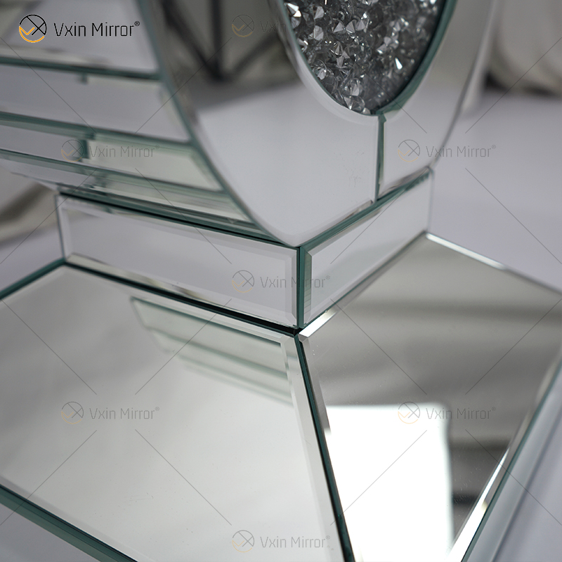 Заводская поставка Vxin End Table WXF-157 Серебряный измельченный алмазный зеркальный столик с выдвижным ящиком