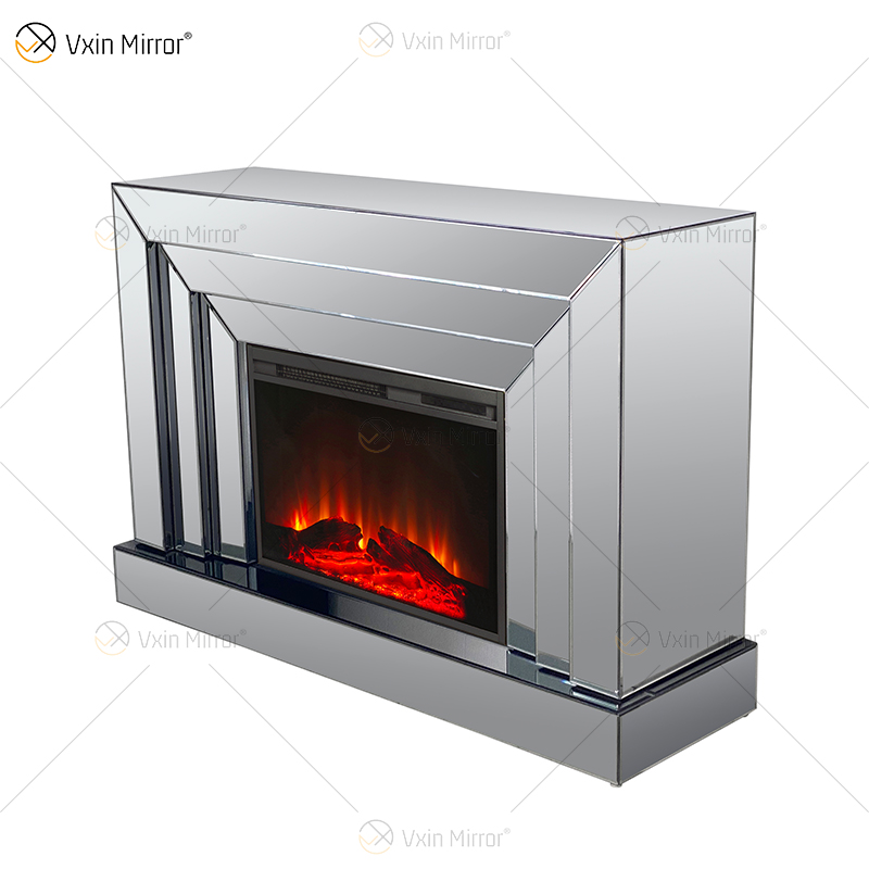Горячее надувательство WXWF-1100 Простой стеклянный зеркальный камин с имитацией деревянной вставки в помещении для гостиной
