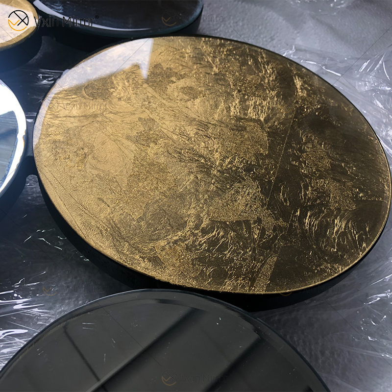 Горячая продажа WXM-1961 Golden Leaf 3D Роскошное настенное зеркало Старинное настенное зеркало