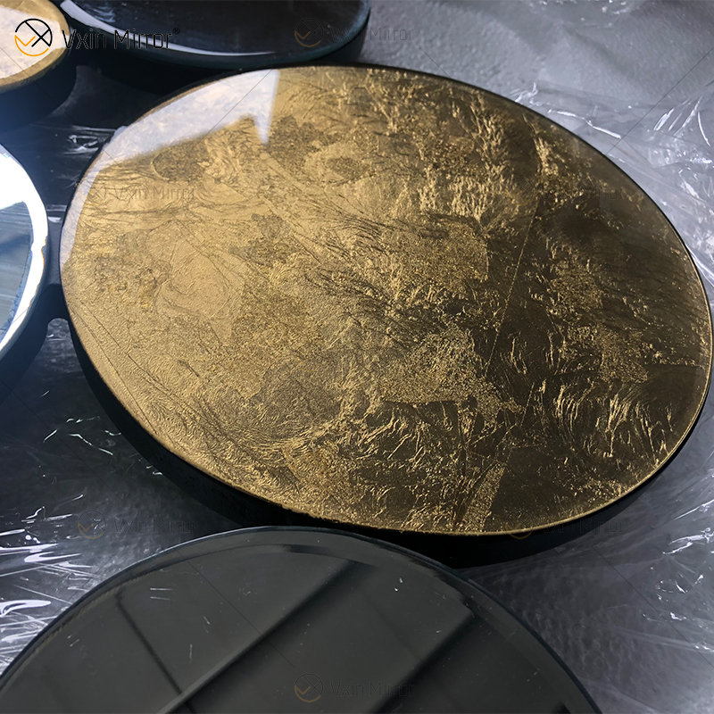 Горячая продажа WXM-1961 Golden Leaf 3D Роскошное настенное зеркало Старинное настенное зеркало