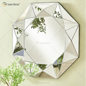 VXin Mirror WXM-1719 Moden Silver Glass 3D Декоративное настенное зеркало Home Decor для гостиной, спальни