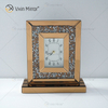 Новый дизайн WXMC-077 Crystal Brown Роскошные зеркальные прямоугольные настольные часы