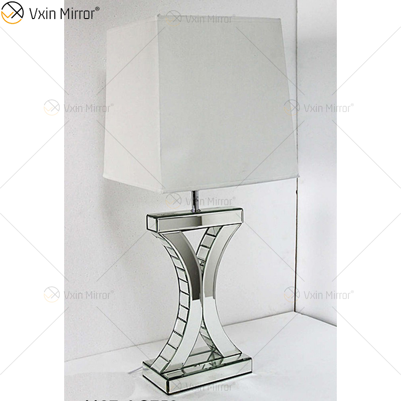 WXTL-004 Современная серебряная зеркальная лампа с абажуром для дробленого алмаза