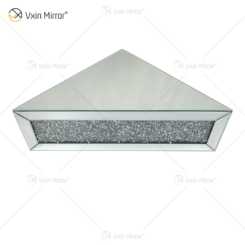 Vxin Factory Supply WXF-152 Серебряный декор для стен Серебряный щебень с алмазным зеркалом Настенная полка