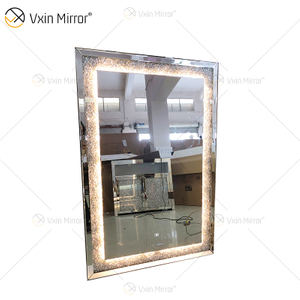 Top Design WXM-2593 LED 3 Цветное светодиодное зеркало с бриллиантами Стильное зеркало для макияжа Зеркало для гостиной