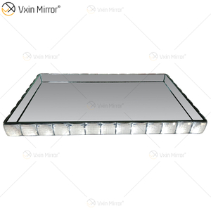 Vxin Mirror WXT-004 Современное украшение Серебряный коричневый зеркальный прямоугольный поднос для ювелирных изделий
