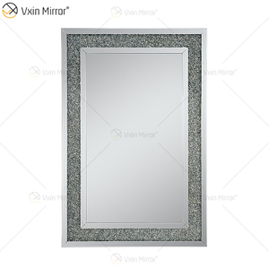 WXM-1759 Gold Factory Supply Design Украсьте 3 цвета Щебень Алмазная мебель Зеркала Декор Гостиная Настенное зеркало