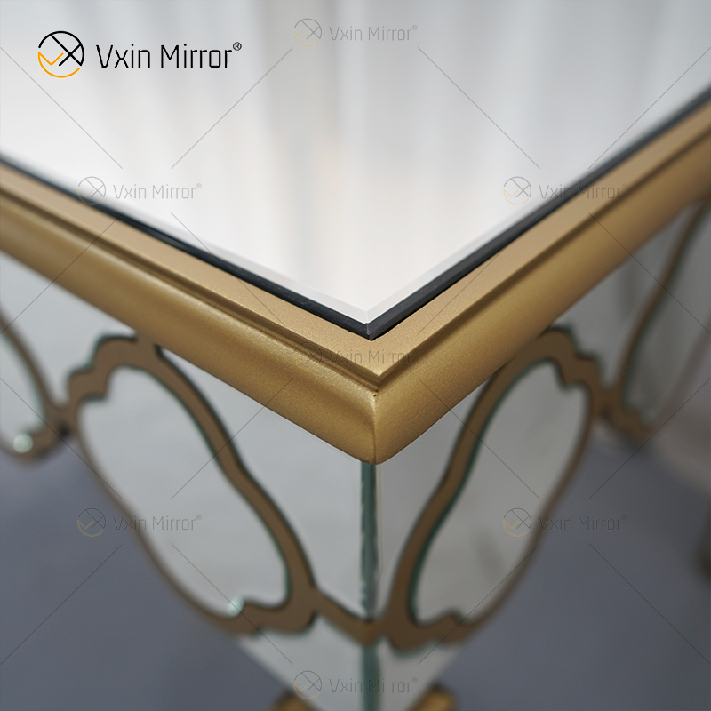 Facoty Supply End Table Luxury WXF-668 Чистое золото Самодельный зеркальный журнальный столик
