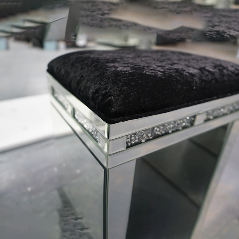 Лидер продаж, современный дизайн для спальни, туалетный столик с зеркалом и стулом, серебряный роскошный туалетный столик