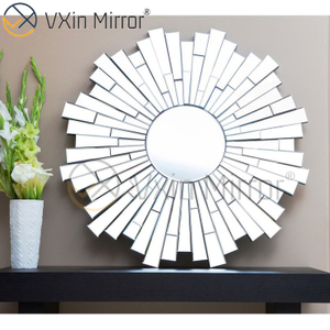 Vxin Wall Decoration WXM-1004 Silver 3D Glass Wall Hanging Mirror
