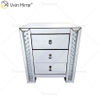 Vxin Crystal Decor WXF-274 Silver Tallboy Crystal Mirror прикроватная тумбочка с 3 ящиками Зеркальная тумбочка