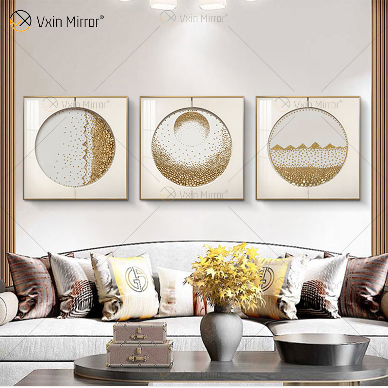 Удивительное качество Vxin WXPA-017 Metal Wall Art Decor Украшения для дома Кусочки Роскошная гостиная в рамке для дома Набор для продажи