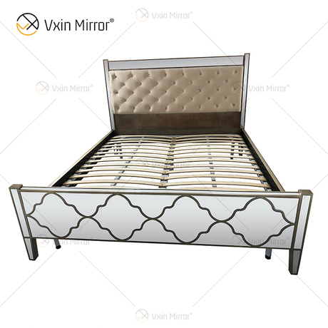 Антикварная мебель Vxin Mirror WXWF-1084 Grace Golden Silver Luxury Зеркальная кровать размера "king-size"