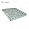 Горячие продажи WXMT-019 Modern HomeDecor Серебряный щебень из алмазного стекла Квадратные зеркальные подносы