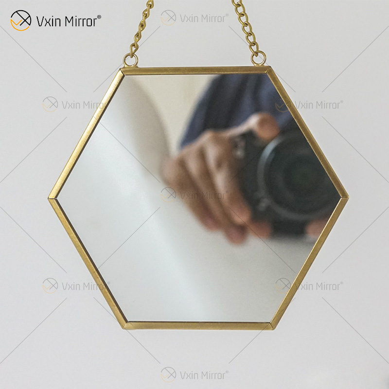 Golden Vxin Уникальный декор для стен Золотой металлический каркас Декоративные зеркала Роскошные простые и стильные настенные зеркала