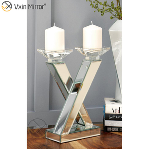 Горячее надувательство Vxin Mirror WXCH-63 Crystal X Shape Mirrored Подсвечник