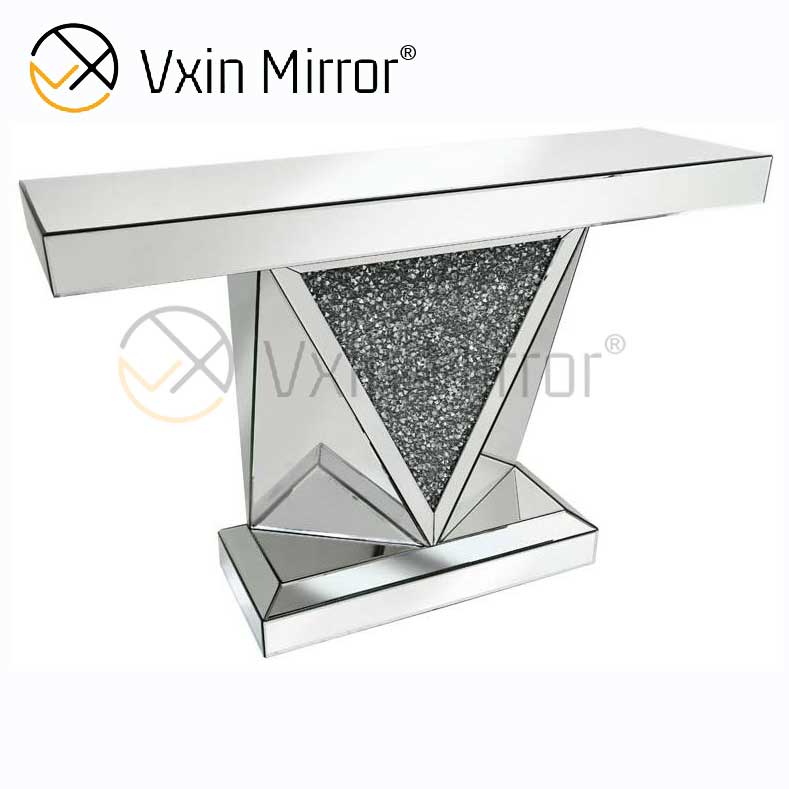 Дешевые Vxin Современная мебель для гостиной Home Decor Crush Diamond Роскошный набор мебели Зеркальный консольный стол