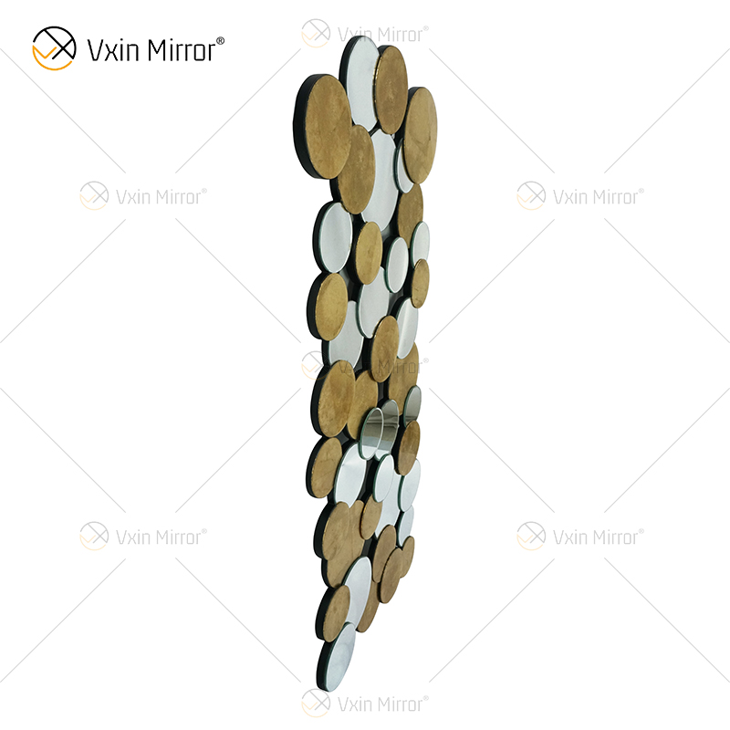 Горячая продажа 2000 шт. WXM-2498 Golden Leaf 3D Luxury Wall Mirror