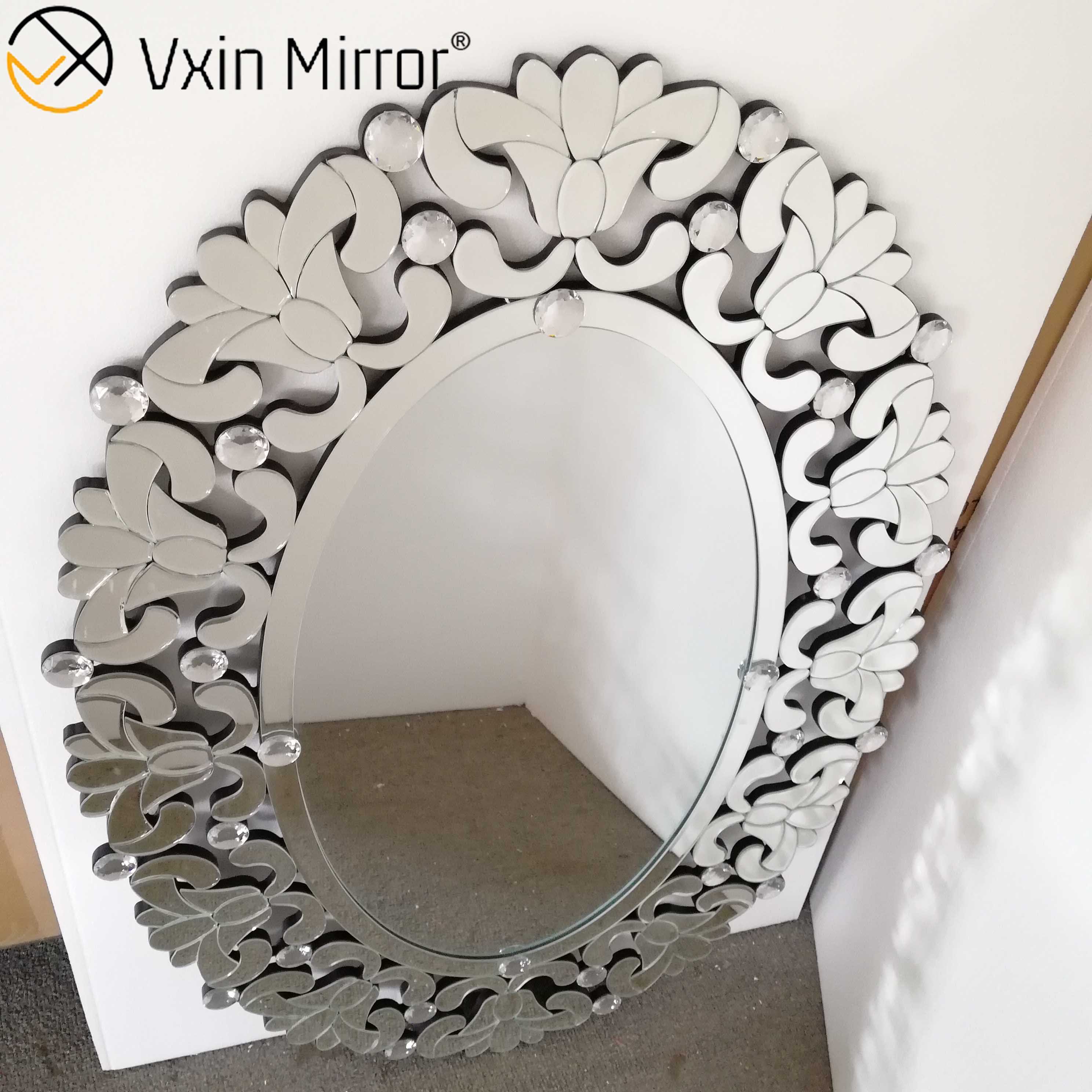 Высококачественная фабрика Vxin Mirror Silver Furniture Crystal Деревянный консольный стол с зеркалом