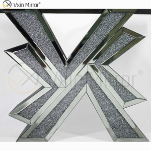 Vxin Miorror WXF-067 Заводская поставка Элегантный консольный стол из ментального стекла Отель Дешевый серебряный стол Colsole
