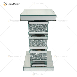 Vxin Elegant WXF-135 Домашний декор Измельченный алмазный столик Серебряный зеркальный столик для мебели