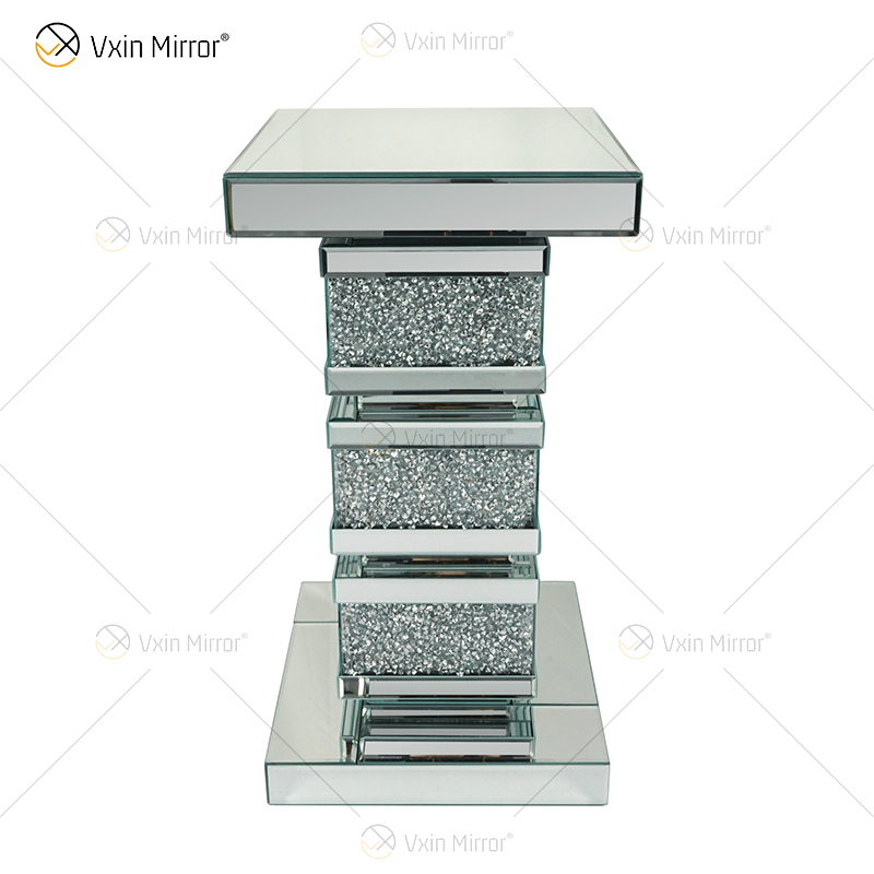 Vxin Elegant WXF-135 Домашний декор Измельченный алмазный столик Серебряный зеркальный столик для мебели