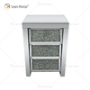 Vxin Mirror WXF-116 Silver Crystal Nightstand Bevel Зеркальная тумбочка с 3 ящиками для спальни