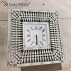 Anti Drop Package Vxin WXMC-008 Современные серебряные зеркальные настенные часы с кристаллами