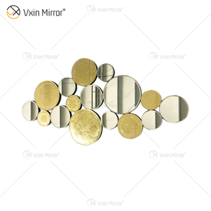 Горячая продажа WXM-1961 Golden Leaf 3D Роскошное настенное зеркало Старинное настенное зеркало