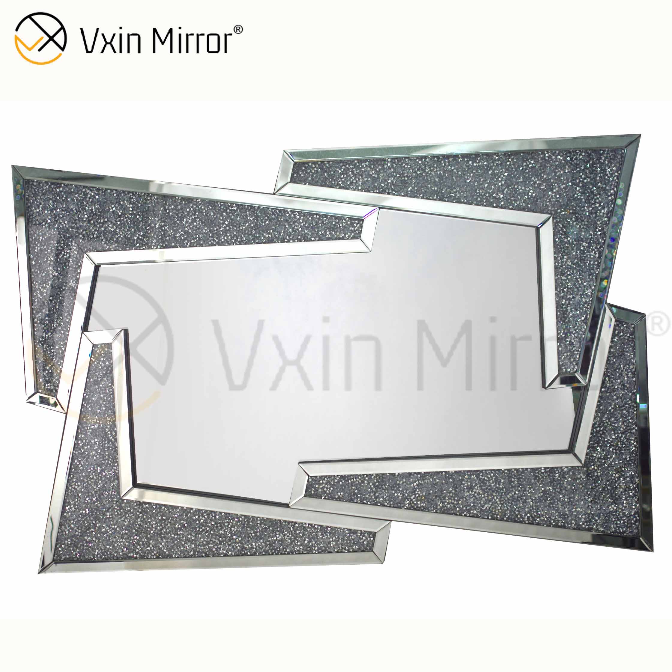 Хороший поставщик Vxin Home Decor V Silver Furniture Modern Crush Diamond Console Table с современным зеркалом