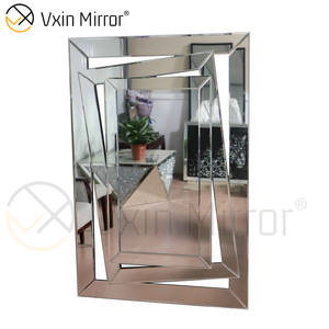 3D резное настенное украшение WXM-1505 Silver Modern Wall Hanging Mirror