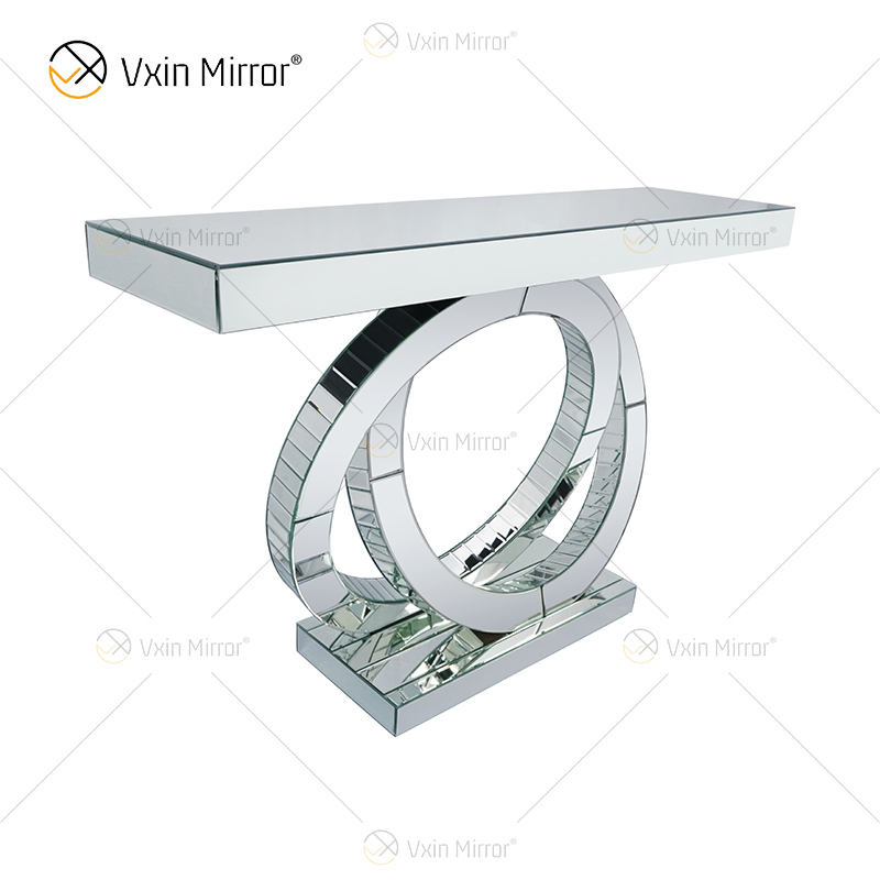 Заводская прямая гостиная с зеркальным дизайном OO с консольным столом из дробленого бриллианта Стол для прихожей для домашнего магазина отеля