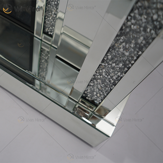 Diamond Luxury Popular Crush Sparkle Crystal Double Band Mirrored WXWF-1109 Камин Surround с электрическим зеркальным камином