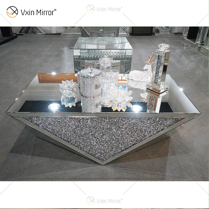 Заводская поставка WXF-711-1 Acylic Side Table Современный зеркальный журнальный столик Полированный зеркальный журнальный столик