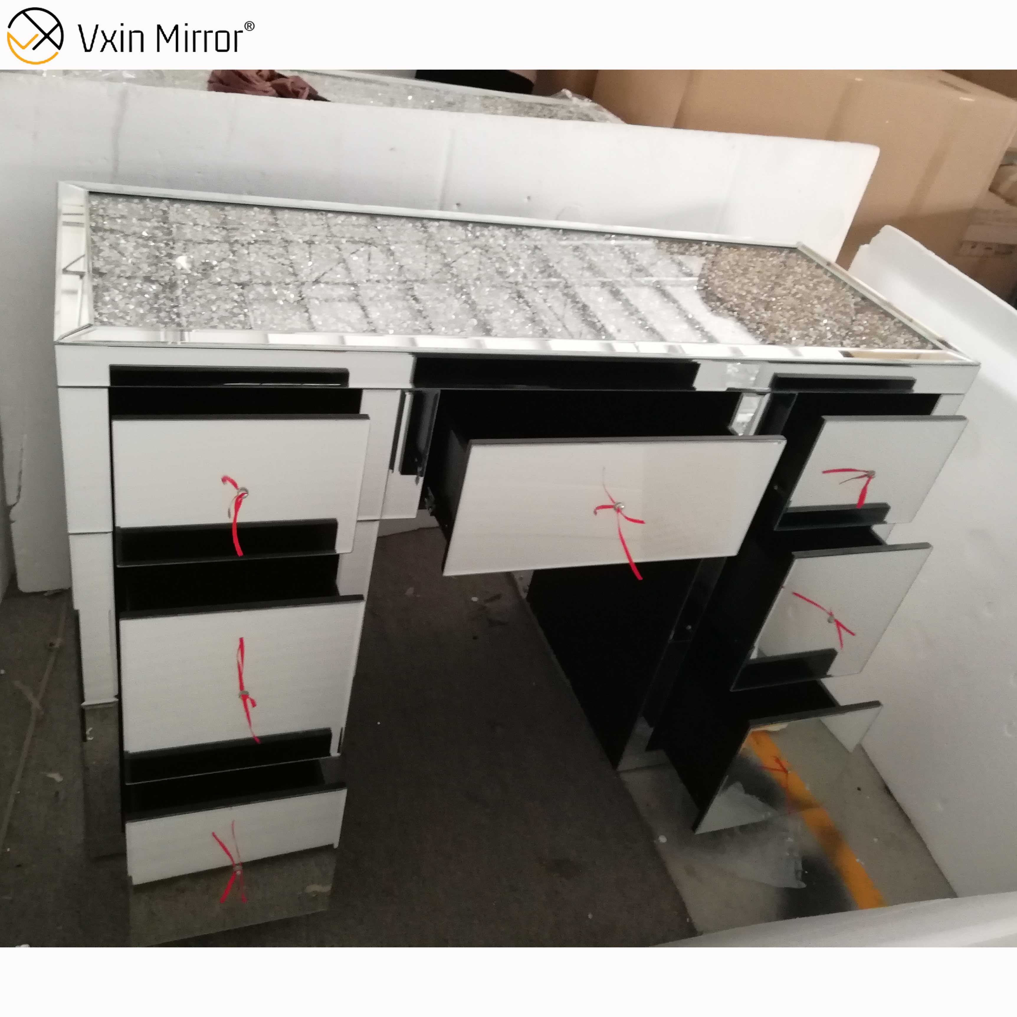 Горячая распродажа WXF-118 Измельченный алмазный туалетный зеркальный угловой комод