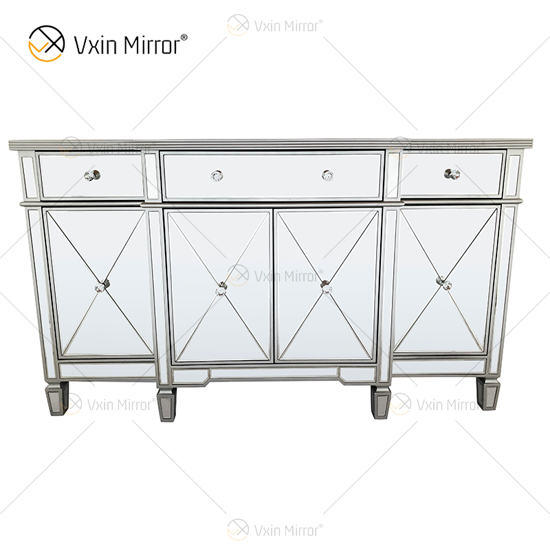 WXF-027-1 Champagne Silver Home Decor Зеркальный шкаф с ящиками Muti