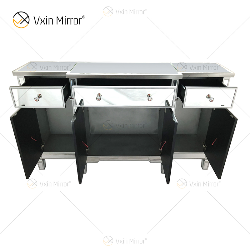 WXF-027-1 Champagne Silver Home Decor Зеркальный шкаф с ящиками Muti