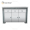 Дешевые шкафы WXF-099-1 с выдвижными ящиками Crush Diamond Silver Home Decoration Cabinet
