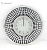 Горячие продажи Silver WXC-071 Crystal Golden Brown Современные зеркальные настенные часы